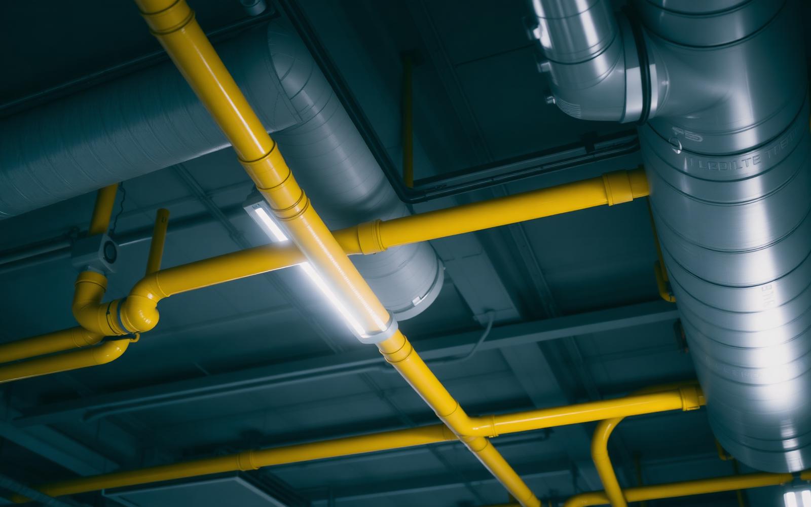 Overhead gas and insulated ductwork